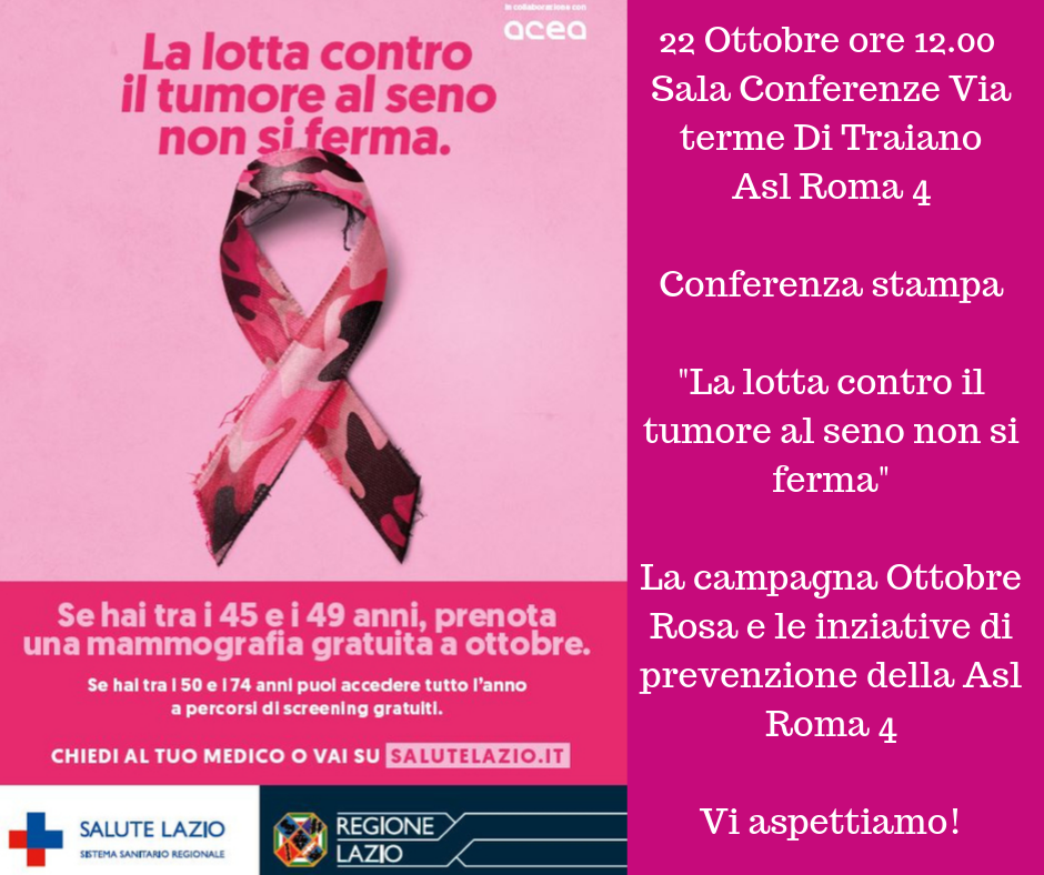 ASL ROMA 4, il 22 Ottobre conferenza 