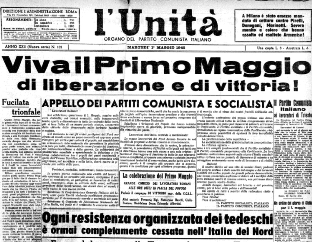 Il Primo Maggio ha una sua storia eccola Associazione L'agone Nuovo