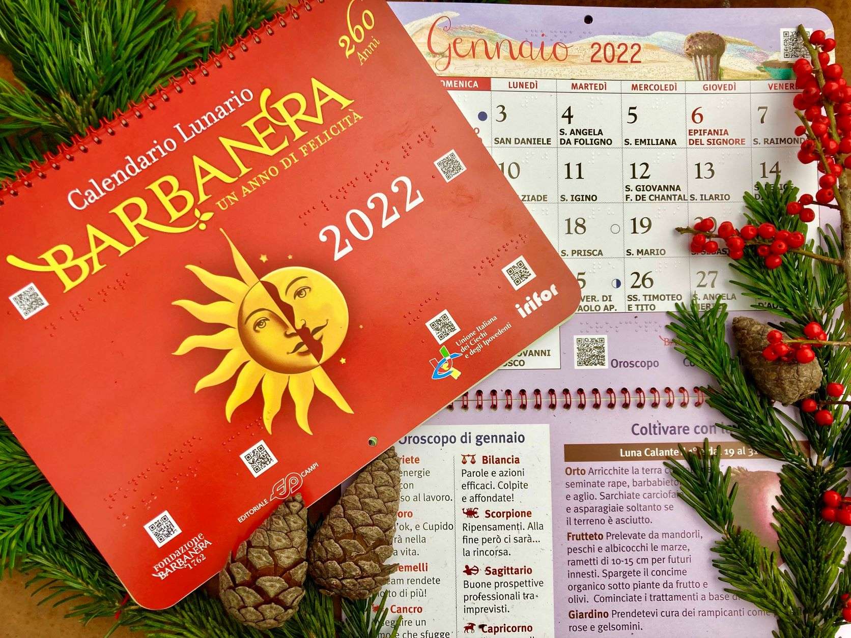 Il calendario Barbanera da oggi anche in versione Braille con contenuti  multimediali - Associazione L'agone Nuovo