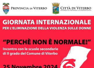 Giornata internazionale eliminazione violenza donne, incontro con gli studenti viterbesi