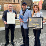 Virgilio Paoloni , Franco Scalise Francesca Gobbi al Premio speciale Luci dell’arte 2024