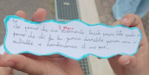 pensiero dei ragazzi sulla guerra