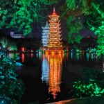 Guilin pagode del Sole e della Luna