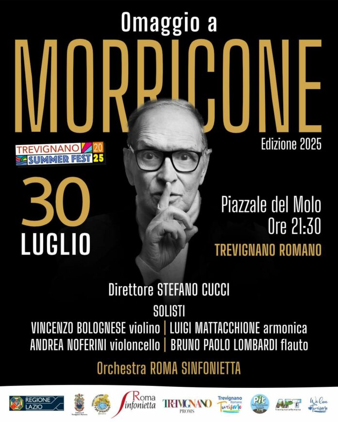locandina evento Ennio Morricone a Trevignano Romano
