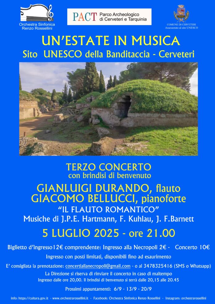 Concerto per flauto alla Banditaccia di Cerveteri
