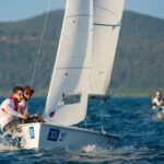 fasi della gara di vela al lago di Bracciano