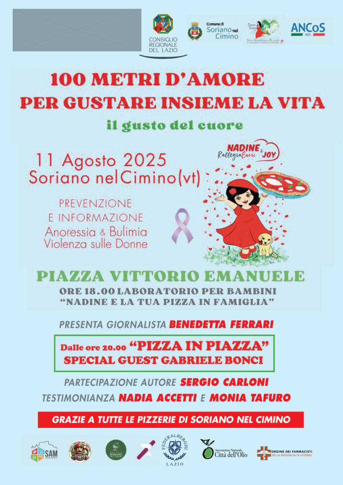 L'iniziativa 100 metri di pizza a Soriano