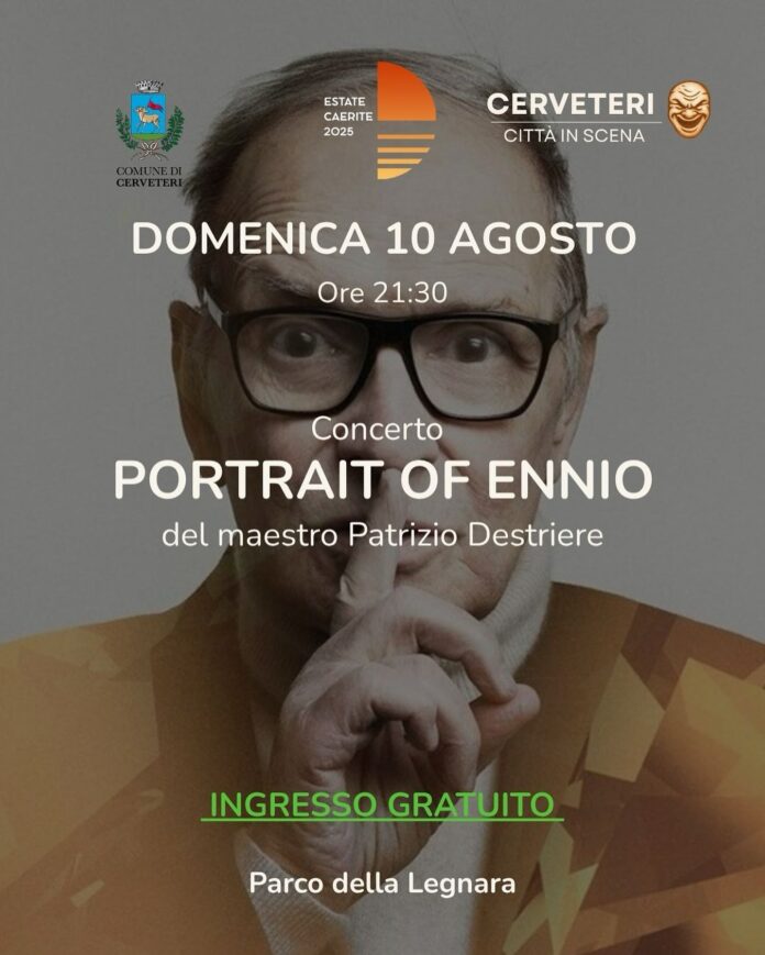 Portrait of Morricone a Cerveteri