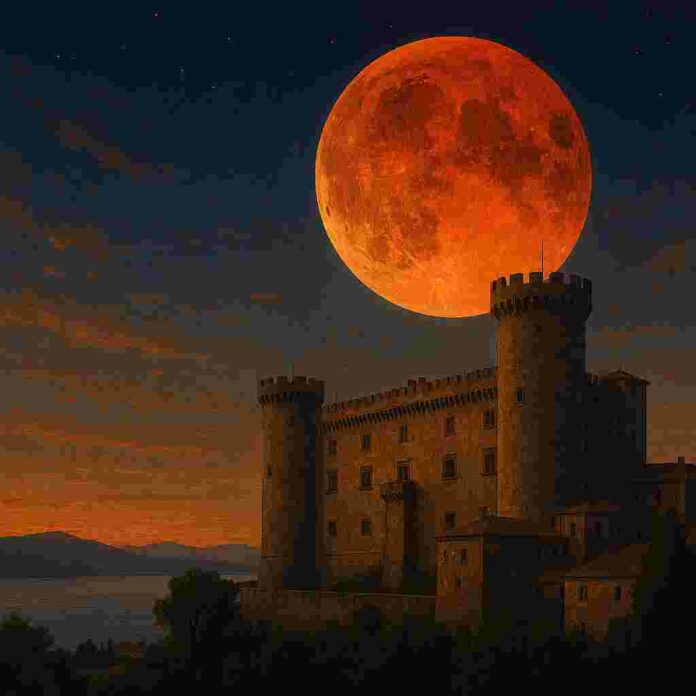 Eclissi lunare totale a Bracciano