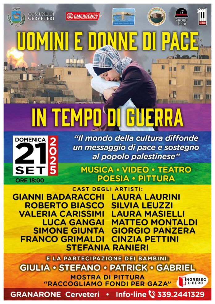 L'evento a favore della pace a Cerveteri