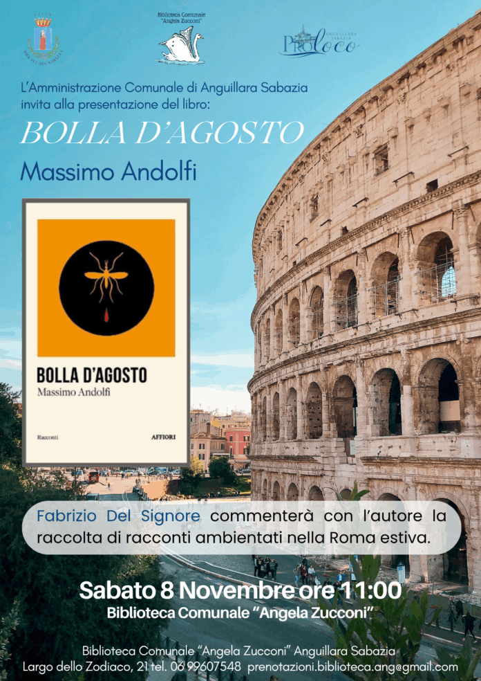 la presentazione del libro alla biblioteca di Anguillara