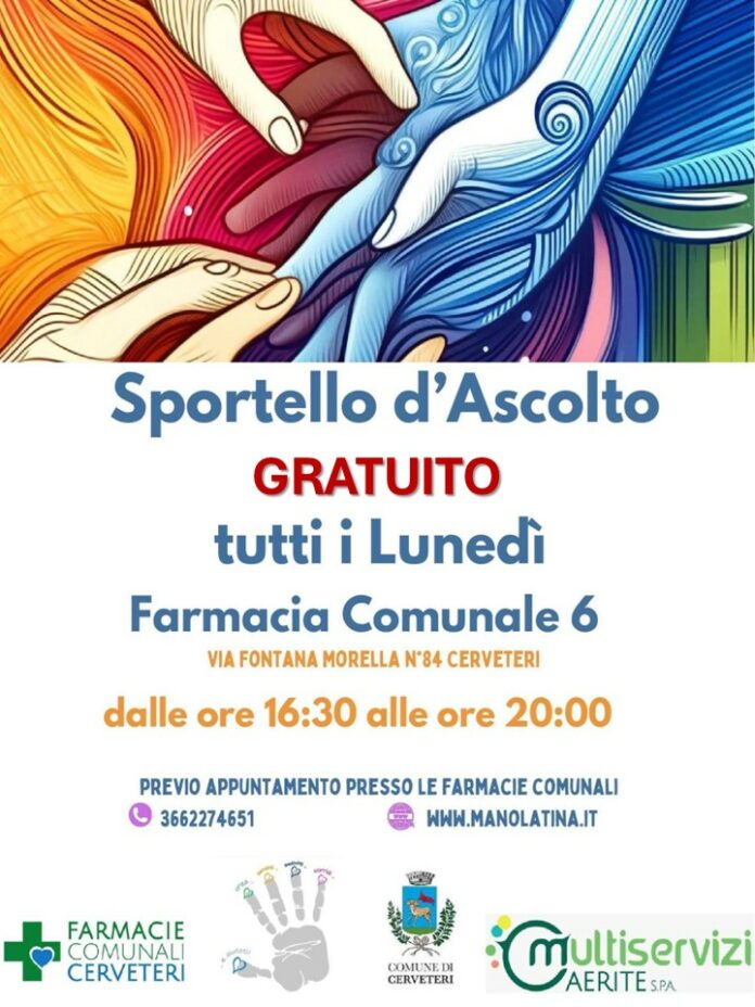 sportello d'ascolto gratuito a Cerveteri
