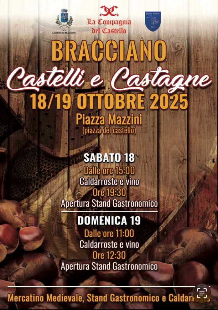 il prossimo 18 e 19 ottobre a Bracciano