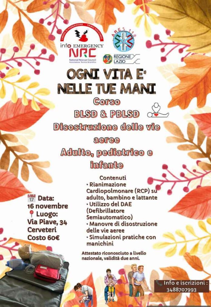 corso Blsd a Cerveteri