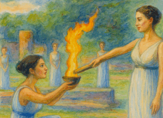 accensione della torcia olimpica