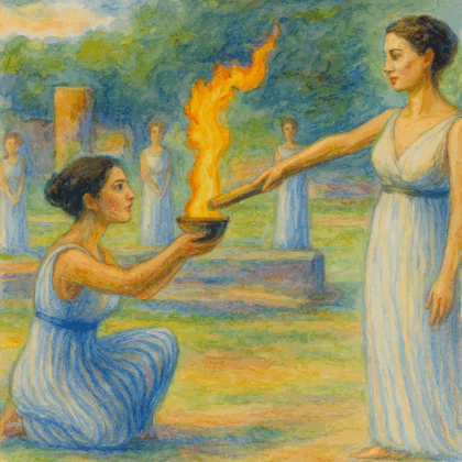 accensione della torcia olimpica