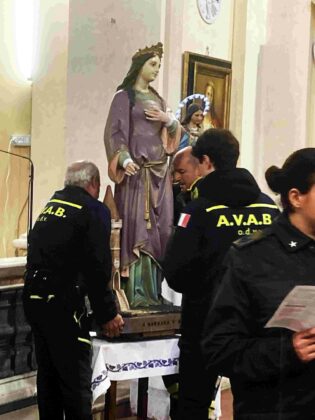 Celebrazione liturgica per Santa Barbara a Santa Maria Novella in Bracciano