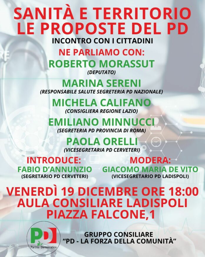 incontro pubblico sulla sanità del PD