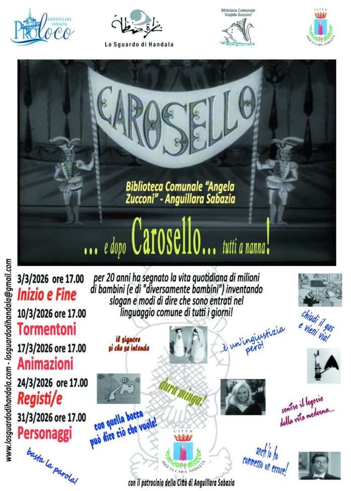 dopo carosello tutti a nanna alla biblioteca di Anguillara