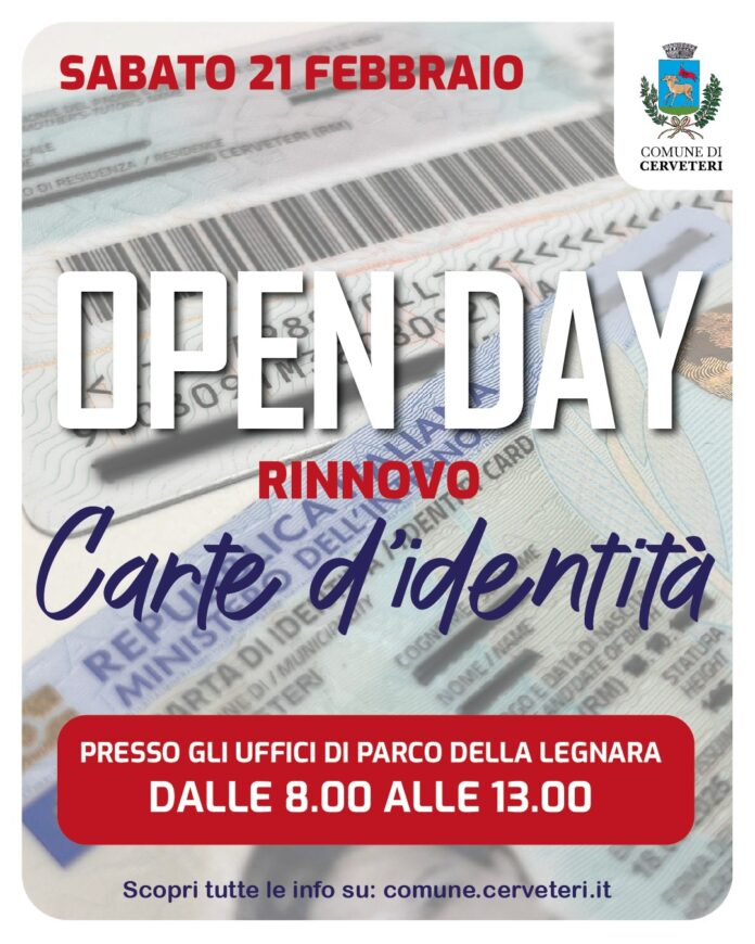 Open day carta di identità a Cerveteri