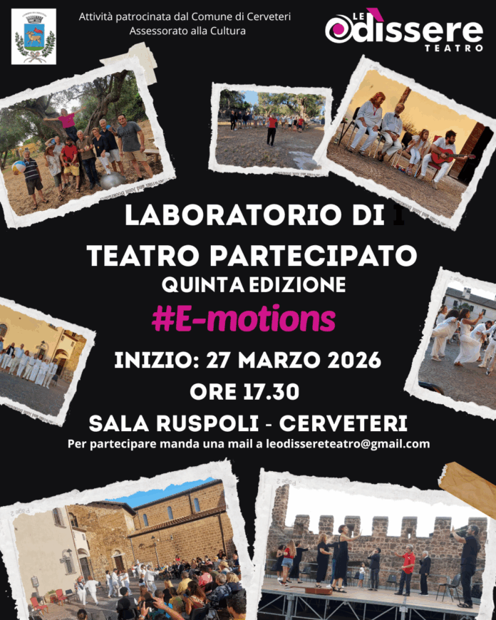 aperte le iscrizioni al teatro partecipato a Cerveteri