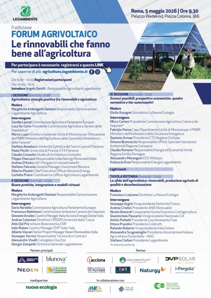 Agrivoltaico Legambiente