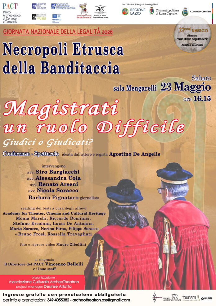 locandina magistrati 23 05 26 museo pact cerveteri