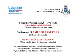 locandina conferenza amedeo lanucara sede mondadori a bracciano
