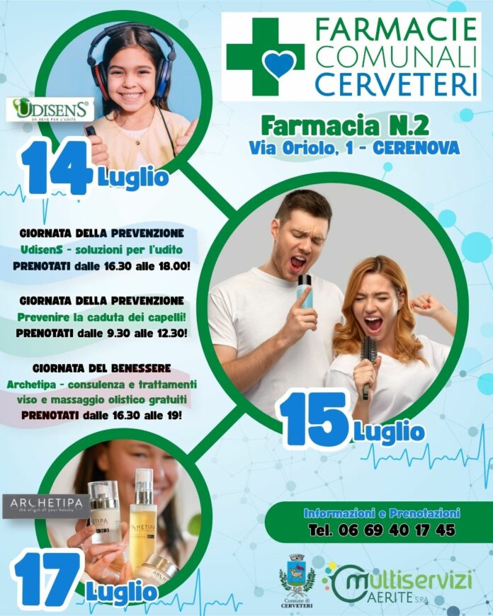 farmacie comunali cerveteri multiservizi caerite promozioni 14 17 luglio