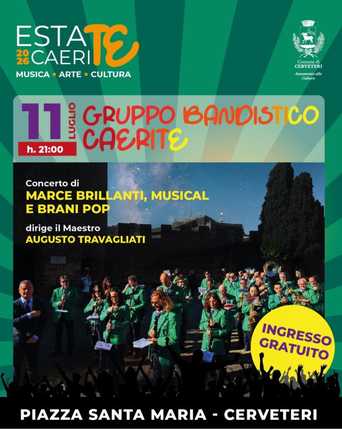 grafica estate caerite 2026 gruppo bandistico cerite