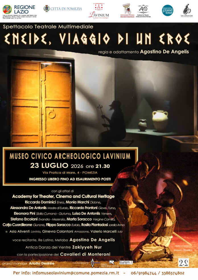 locandina spettacolo teatrale multimediale eneide lavinium 2026 (2)