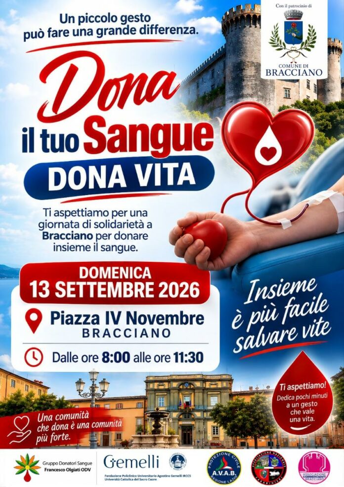 donazione sangue Bracciano