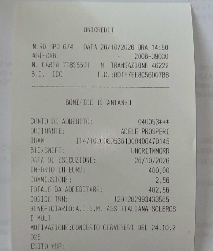 Note per la ricerca bonifico